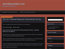 Tablet Screenshot of demilitarization.net
